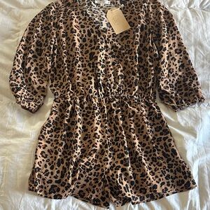 NWT FSL Apparel Animal Print Romper